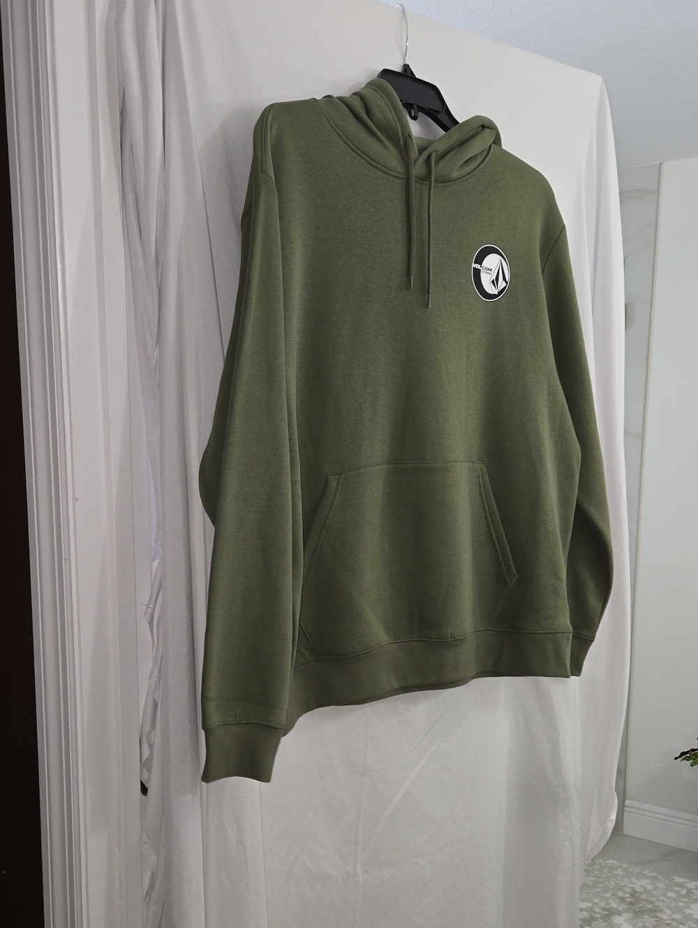 Volcom Olive Green Hoodie with Chest Logo